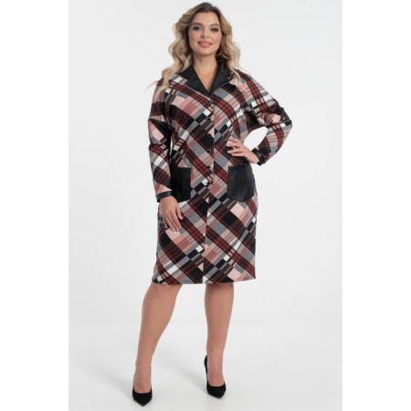 Women's dress, size 54, black color, brown-2