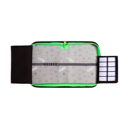 Penal 1 section 140 x 210 x 40 mm, folding pocket and cosmetic bag, fabric, calligrata topontent "game"-4