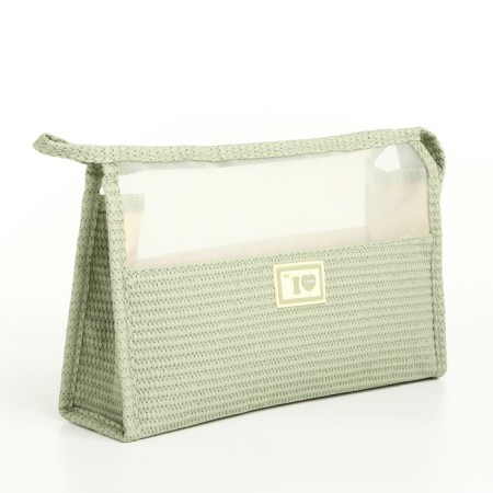 Lightning cosmetic bag, green color