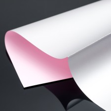 Bilateral color matte film 58 x 58 ± 5% cm, pink, silver color