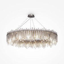 Suspension lamp Maytoni Mod036PL-18N, 18HE14, 40W, 91x91x80.6 cm, Nickel color