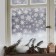 Stick for windows "Round dance of snowflakes", reusable, 50 x 70 cm, new year