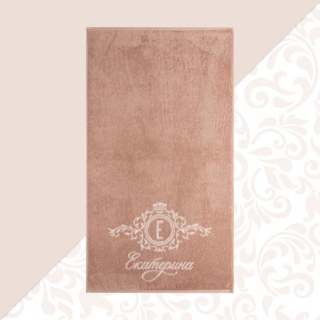 The towel is the nominal terry "Ethel" Ekaterina 50x90cm, 100% cotton, 420g/m2