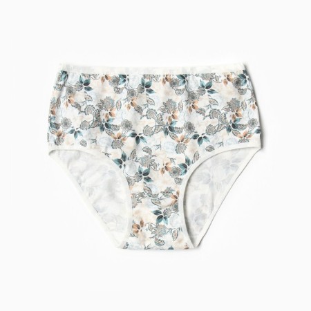 Panties women's slips Miss Beautiful, white/gray color, 4xl (52-54)