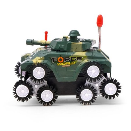 Tank-cross-cutting machine, triple wheel, lighting effects, works from batteries-1
