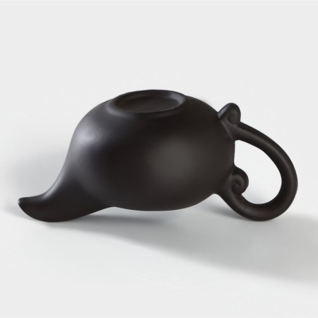 A set for the tea ceremony Ceramic “Clay”, 11 objects: 8 PIAL 50 ml, kettle, milkman, mortar, brown color-10