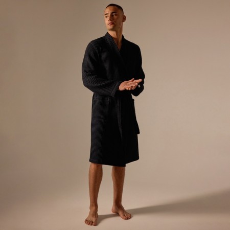 Wafel dressing gown men SL Home: BOHO "Dark Mare", size XL, 100% cotton, 280 g/m2-2