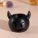 Concrete candle "devil" height 4.5 cm, d-3.5 cm black