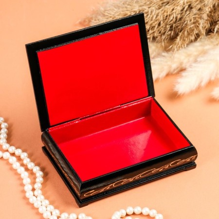 Casket "Orchids with roses", 10 × 14 cm, lacquer miniature-1