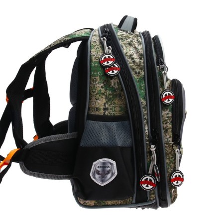 Frame backpack 35 x 28 x 15 cm, Across 178, filling: bag, pencil case, camouflage ACR22-178-4-3