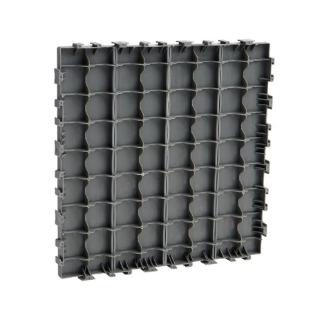 Garden tiles, paving, set - 10 pcs, plastic, dark gray, 30 x 30 x 2 cm-1