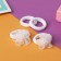 Hair gum "Arina" (set of 8 pcs) flowers, 4 cm, white