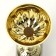 Cup 132A, award figure, gold, stamp stone, 28 × 10 × 9 cm.