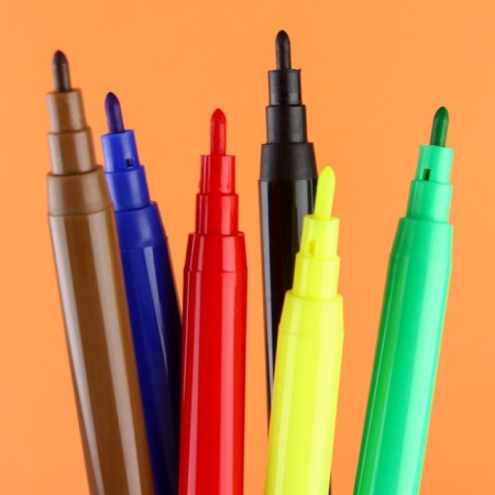 Felt -tip pens, 6 flowers, cold heart-2