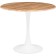 Wooden tulip table metal, oak woth/white 90x90x73 cm