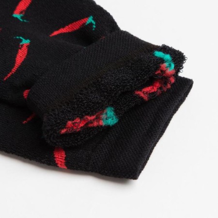 Male terry socks "pepper", black color, size 25-2