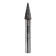 Denzel Borfraz, type m, metal, carbide, conical, 8 mm