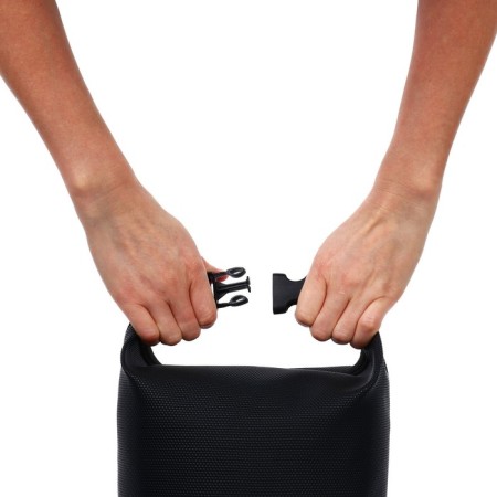 Yugana Germushka, PVC, waterproof 15 liters, reinforced, one belt, black-11