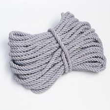Cord for decor and finishes, twisted, gray, decorative, without braid, 12 mm x 25 m