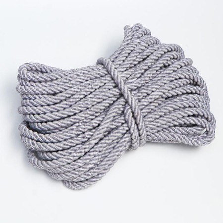 Cord for decor and finishes, twisted, gray, decorative, without braid, 12 mm x 25 m