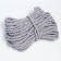 Cord for decor and finishes, twisted, gray, decorative, without braid, 12 mm x 25 m