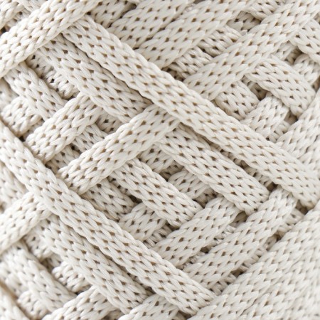 Knitting cord 100% polyester, width 4 mm 50m (ivory)-2