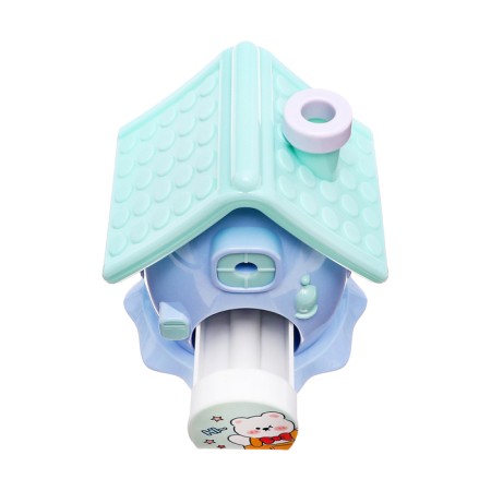 Mechanical sharpener with container, 5 types of sharpening, blue house-7