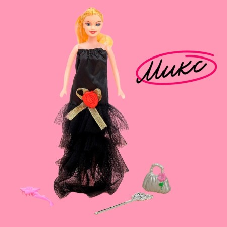 Model doll "Nika" in a dress with accessories, mix-5