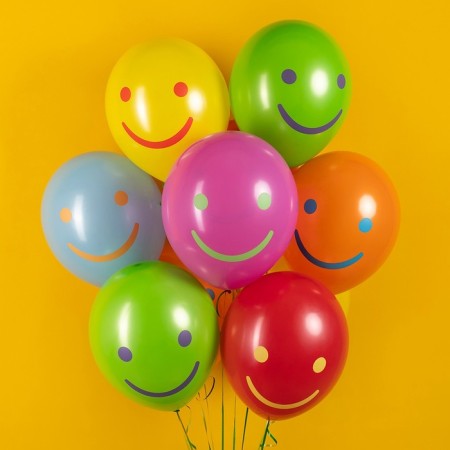 Latex ball 12 “Bright smiles”, 2 tbsp., 25 pcs., Mix-1