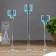 Glass Sight Set 3 pcs "Transparency of thoughts" height 26cm, 23 cm, 20 cm blue