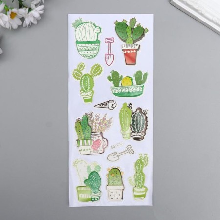Stick Paper "Cacti in pots" 28.5x10.5 cm-1