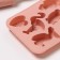 Baking shape “Tropics”, silicone, 18 × 14 × 2.5 cm, pink color.