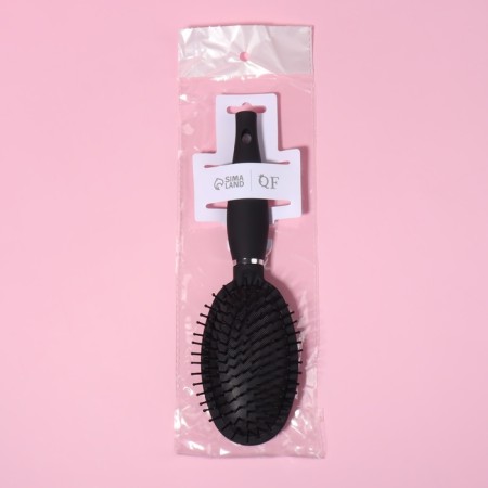 The comb massage, rubberized handle, 6.5 × 24 cm, black/silver color-3
