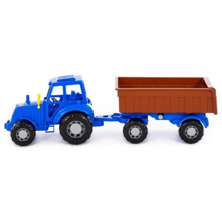 Tractor with trailer No. 1, blue color (in a net)-1