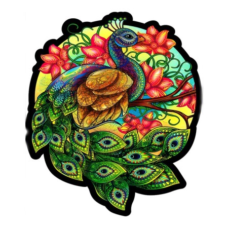 Figure puzzle "Royal peacock"