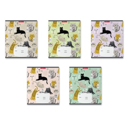 Notebook 24l Lin Erichkrause Lying Cats, Mix
