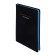 The diary is low, A5, 136 sheets, leatherette, Devente. ULTRA, hard cover, foil embossing, perforation, lies, block 70%, black/blue