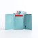 Women's wallet on the button, blue color