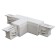 The T-shaped connector for the Technical Tract-31w-L-31W-L, left-linked, 16.6x9.9x3.2 cm, white color, white