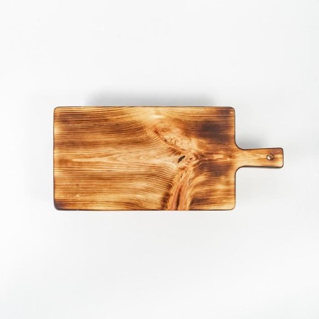 The board is cutting, for feeding on legs made of natural cedar MAGISTRO, 38 × 17 × 6.5 cm, burned-1