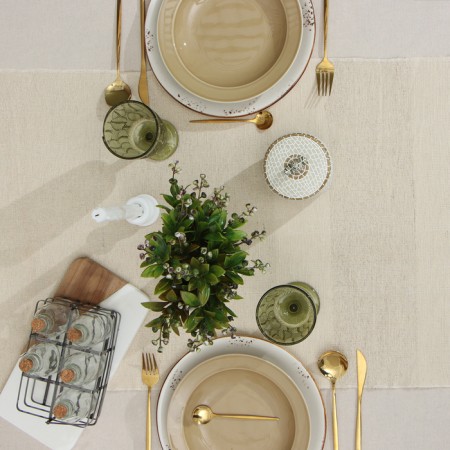 Path on the table Ethel, col. Beige, 50x230 cm, 100% HL-8