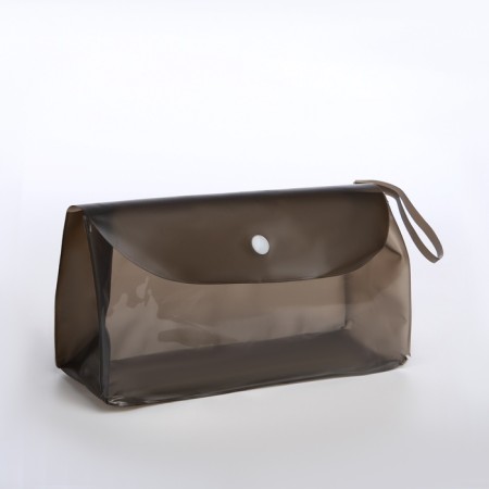 Cosmetic bag on the button, the color is black