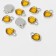 Counter-suspension "heart" 1.7 × 1.3 × 0.2 cm, (set 10 pcs.), Golden color in silver