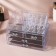 Boxing for storing manicure/cosmetic supplies, 20 sections, 4 drawers, transparent color