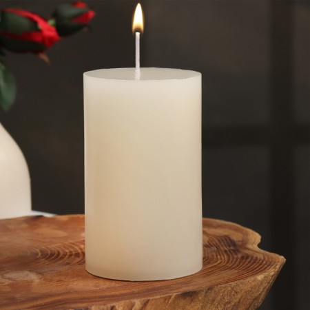 Candle-cylinder aromatic "jasmine", 6x10 cm