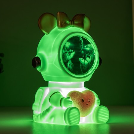 Night-wound Mishka Bear Cosmonaut Led usb white 12x12x16.5 cm-4