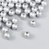 Set of beads "needlework" plastic, diameter 8 mm, 25 g, silver