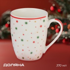 New Year's Circle of the New Year Holidays, 370 ml, 12 × 8.5 × 10.5 cm, white color