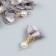 Decor for creativity Textile "Flower with a pearl. Gray" set 10 pcs 2.5 cm