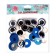 Rifle eyes with plugs, “sparkles” set of 14 pcs, size 1 pcs: 2.8 cm, blue color is blue